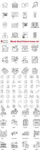 Vectors - Black Real Estate Icons 18