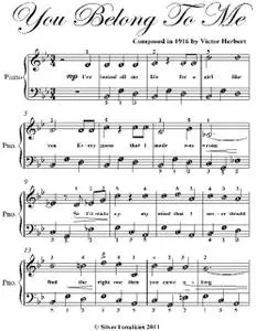«You Belong to Me Easy Piano Sheet Music» by Victor Herbert