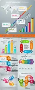 Diagram and infographics design elements vector 6