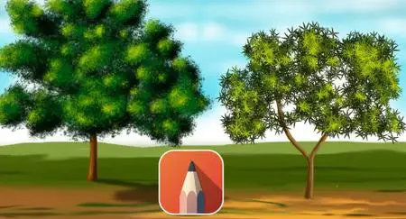 Learn and Create Tree Digital Paintings with Autodesk Sketchbook