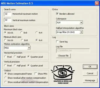 MSU Motion Estimation VirtualDub plugin 1.0