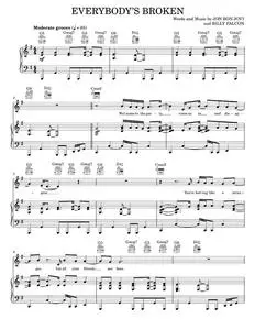 Everybody's Broken - Bon Jovi, Desmond Child (Piano-Vocal-Guitar)