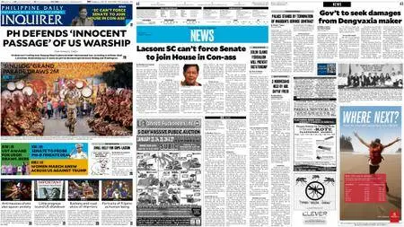 Philippine Daily Inquirer – January 22, 2018