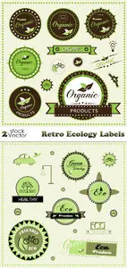 Vectors - Retro Ecology Labels