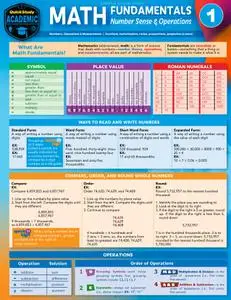 Math Fundamentals 1 - Number Sense & Operations (QuickStudy Academic)