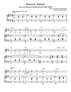Sunrise, Sunset - Jerry Bock, Sheldon Harnick (Piano Vocal)