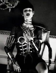 Elise Crombez & Saskia de Brauw by Mert Alas & Marcus Piggott for Interview March 2012