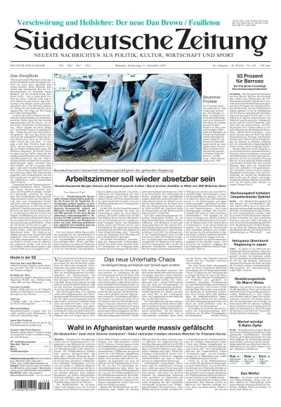 Sueddeutsche Zeitung vom 17.09.2009