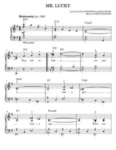 Mr. Lucky - Henry Mancini, TV Theme Song (Easy Piano)