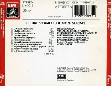 Jordi Savall & Hesperion XX - - Llibre Vermell de Montserrat (1979) {EMI Electrola CDM 7 63071 2 rel 1989}