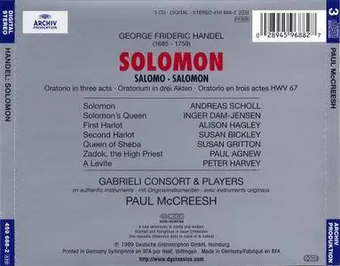 Andreas Scholl, Gabrieli Consort & Players, Paul McCreesh - Handel: Solomon (1999)