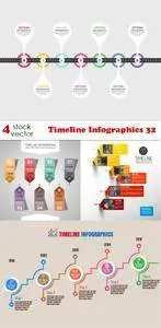 Vectors - Timeline Infographics 32