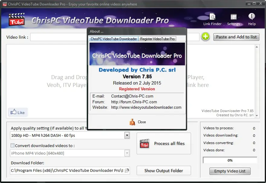 ChrisPC VideoTube Downloader Pro 7.85.
