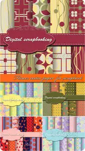 Flower vector paper for scrapbook