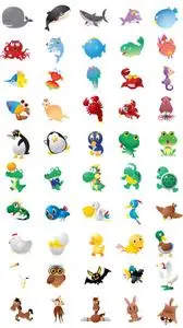 100 Nice Animals in Vector