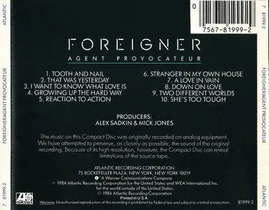 Foreigner - Agent Provocateur (1984)