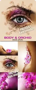 Woman body & orchid