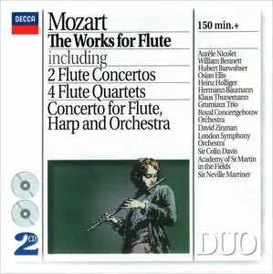 Aurele Nicolet, Hubert Barwahser, William Bennett - Wolfgang Amadeus Mozart: The Works for Flute (1994) 2CDs