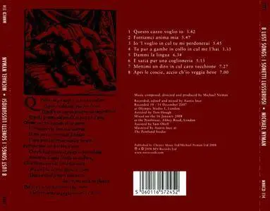 Marie Angel, Michael Nyman Band - Michael Nyman: 8 Lust Songs (I Sonetti Lussuriosi) (2008)