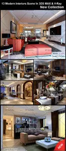 13 Modern Interior Scene In 3DS MAX & V-Ray