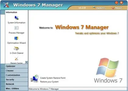 Yamicsoft Windows 7 Manager v2.1.4 (x86 / x64)