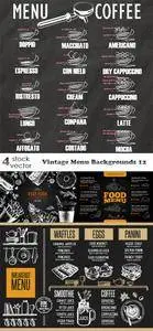 Vectors - Vintage Menu Backgrounds 12