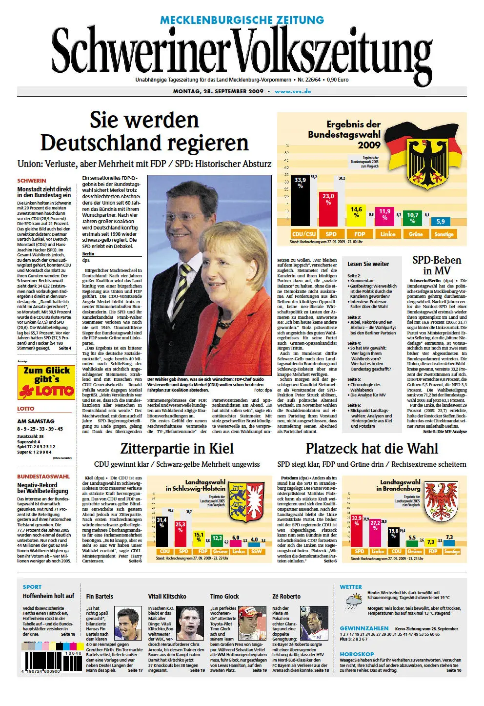 Schweriner Volkszeitung 28.09.2009