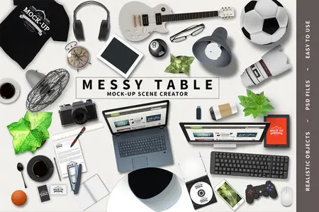 CreativeMarket - Messy Table - Scene Creator