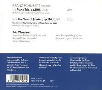 Schubert - Piano Trio Op. 100, The Trout Quintet, Op. 114 - Trio Wanderer (2017)