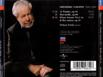 Nelson Freire - Frédéric Chopin: Études Op. 10, Barcarolle Op. 60, Sonata No. 2 (2005)