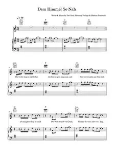 Dem himmel so nah - Unheilig (Piano-Vocal-Guitar (Piano Accompaniment))