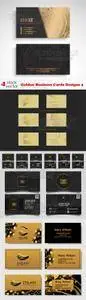 Vectors - Golden Business Cards Designs 3