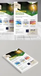 Clean and Green Energy Flyer Template 755814218