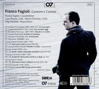 Franco Fagioli - Canzone e Cantate: Monteverdi, Vivaldi, Handel, Frescobaldi, Ferrari, Paisiello (2010)