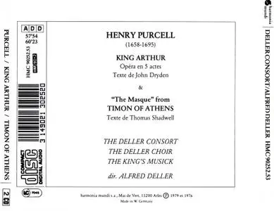 Alfred Deller, The Deller Consort, The King's Musick - Henry Purcell: King Arthur, Timon of Athens (1979)