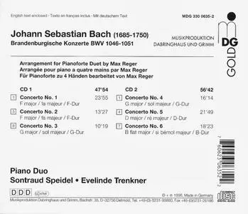 Sontraud Speidel, Evelinde Trenkner - J.S. Bach: Brandenburg Concertos arr. for 2 Pianos by Max Reger (1996)