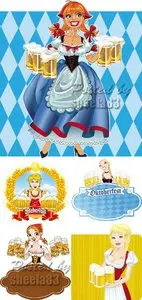 Oktoberfest Girl Vector