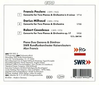 Piano Duo Genova & Dimitrov - French Concertos For Two Pianos (2004) (Repost)