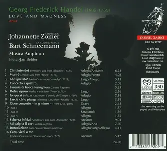 Johannette Zomer, Bart Schneemann, Pieter-Jan Belder, Musica Amphion - Love and Madness: Handel Arias (2009)