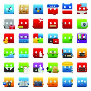 Picnic Icons with PSD Template