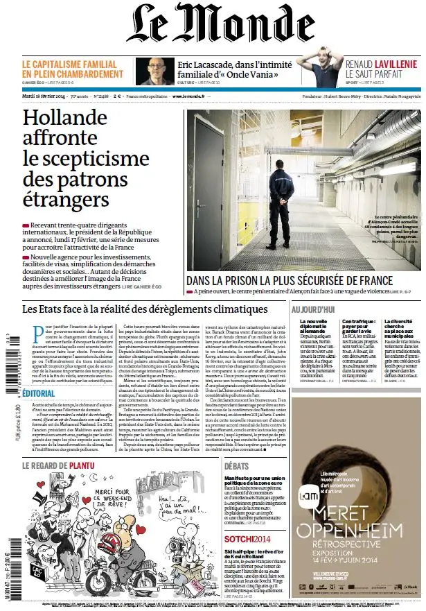 Le Monde & Suppléments du Mardi 18 Février 2014