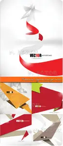Futuristic origami concept vector 