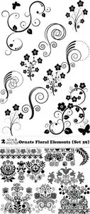 Vectors - Ornate Floral Elements (Set 29)