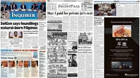 Philippine Daily Inquirer – February 17, 2016