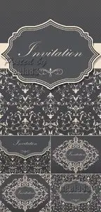 Elegant Vintage Cards Vector 4