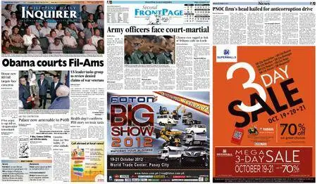 Philippine Daily Inquirer – October 19, 2012