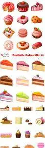 Vectors - Realistic Cakes Mix 12