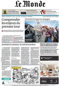 Le Monde et Suppléments du Dimanche 22 et Lundi 23 Avril 2012