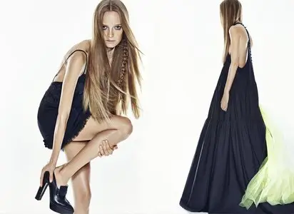 Ine Neefs by Patrick Demarchelier for Vera Wang Spring/Summer 2015