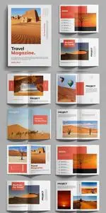 Travel Magazine Template Layout 2DRJ68A